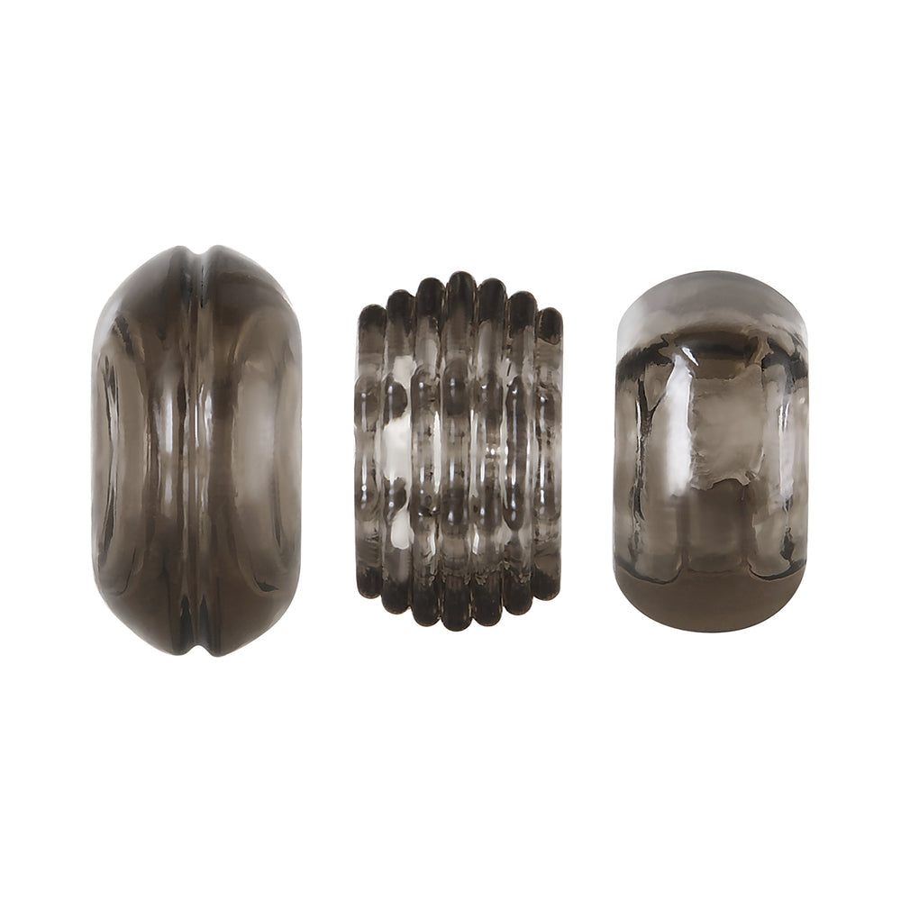 Triple Thick Cock Ring Trio Smoke