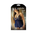 Vixen Naughty & Navy Caged Babydoll & Panty L/xl Navy