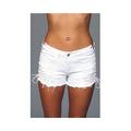 Denim Shorts With Lace Up Side Wht Small