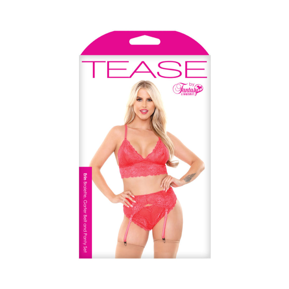 Erin Bralette,garterbelt/panty Pink M/l