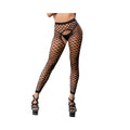 Black Mesh/Fishnet Crotchless Legging