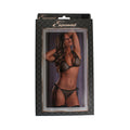 Fishnet Tie Bra & Bikini Set Black 2XL