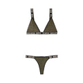 Vibes Boss Bitch Bra/panty Gold Ring Blk Lxl