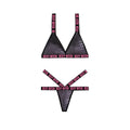 Vibes Sexy Bitch Reptile Print Set Blk Lxl