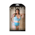 Curve Kiera Criss Cross Bralette, Garter Belt, And Panty 1x/2x