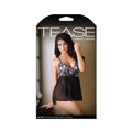 Tease Lillian Floral Lace Babydoll And G-string S/m