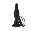 Forto Vibe Ribbed Plug W/Remote Sm Blk
