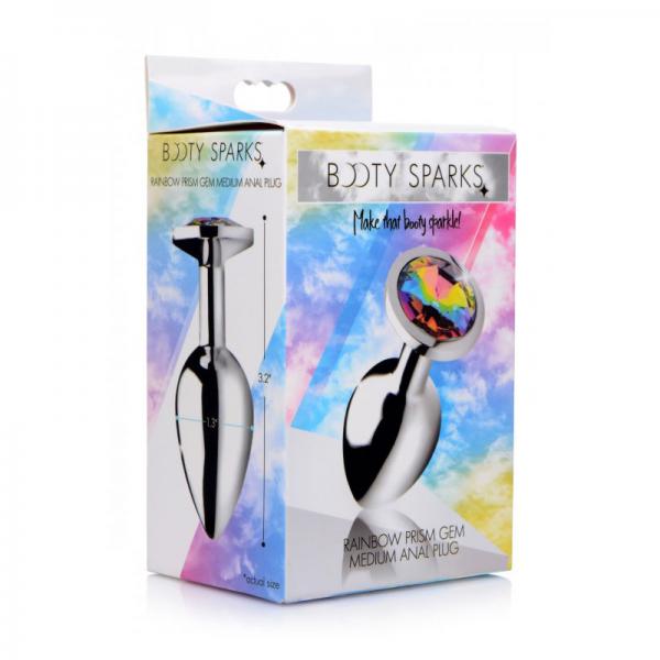 Rainbow Prism Gem Anal Plug - Medium