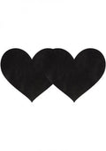 Black Satin Heart Shaped Pasties 2 Pack