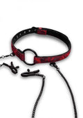 Rosegasm Open Mouth Gag W/ Nipple Clamps