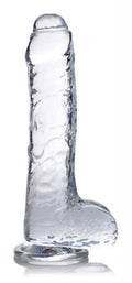 Jock C-thru Dildo With Balls - 8 Inch