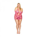 Metallic Fishnet Chemise W/ Glove Restraints Peony Q/s