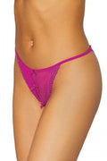 Dot Stretch Lace Trim Open Crotch Thong Azalea Xl
