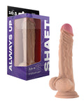 Shaft Model A Flexskin Liquid Silicone 10.5 Dong w/Balls - Pine
