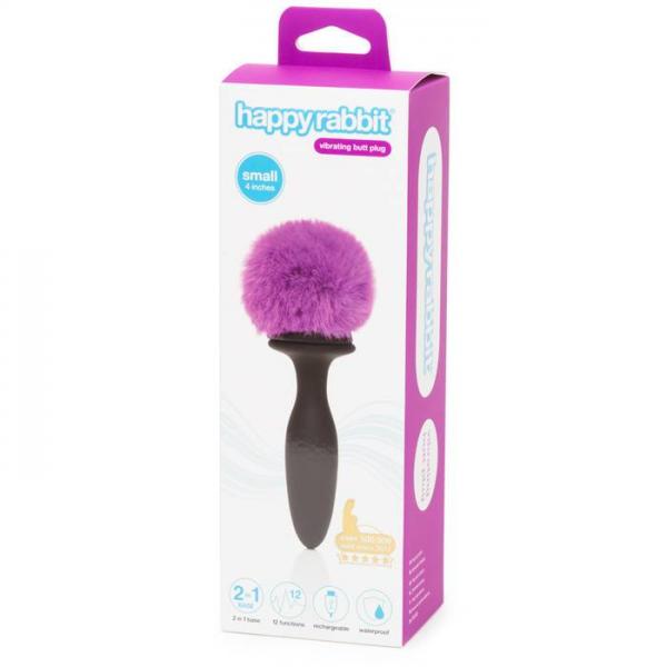 Happy Rabbit Small Vibrating Bunny Tail Butt Plug