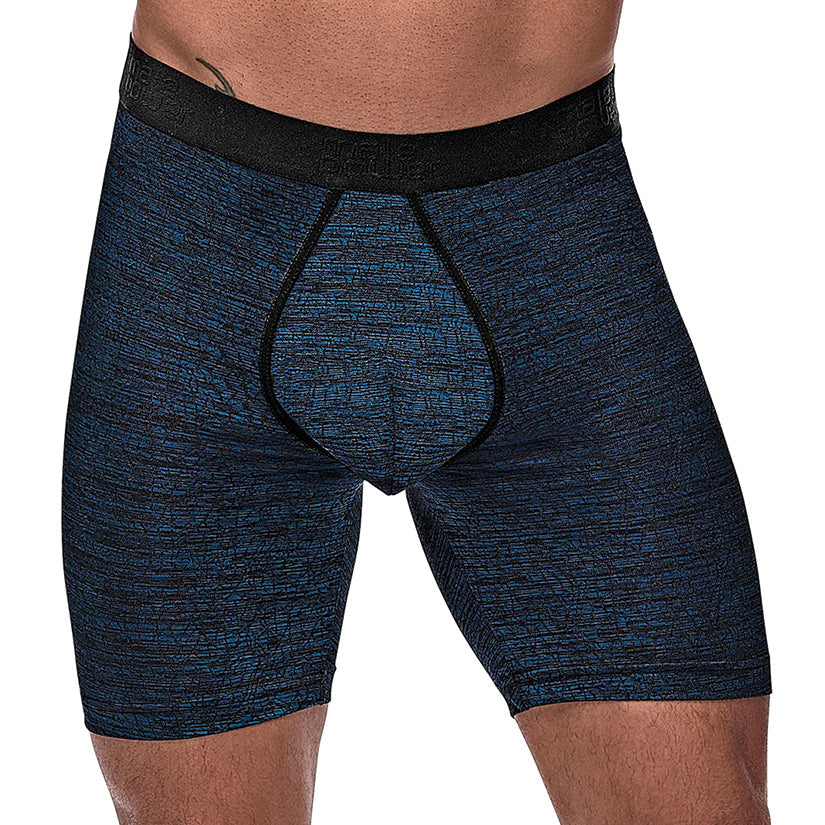 Male Power Peak Performance Long Short-Blue Medium