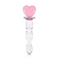 Crystal Heart Of Glass Wand and Vase - Pink