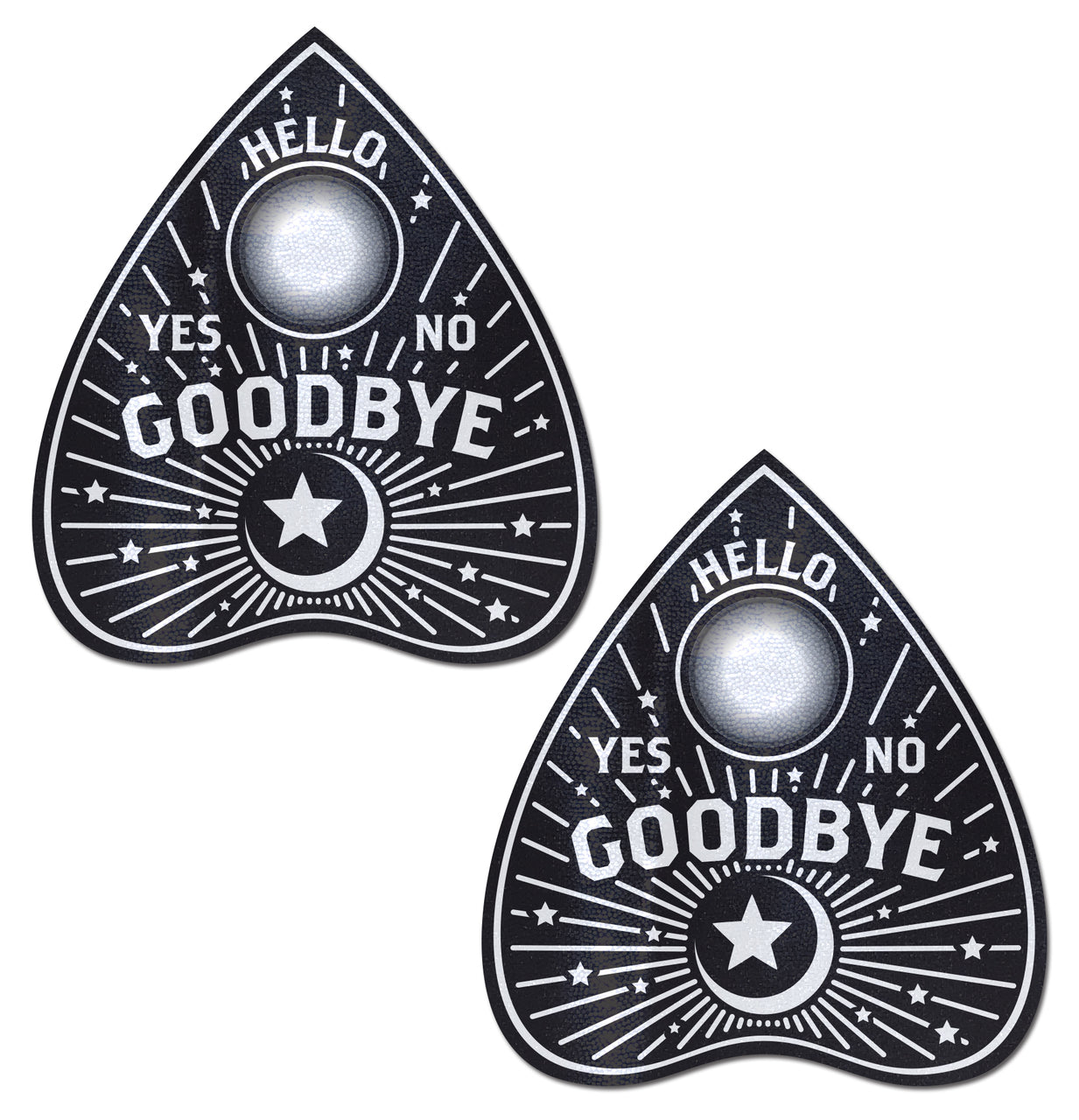 PASTEASE LIQUID BLACK OUIJA PLANCHETTE W/ STARS SET