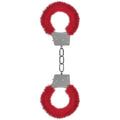 Ouch! Beginner's Furry Handcuffs-Red