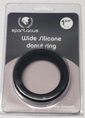 Wide Silicone Donut Ring Black 1.75 "