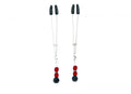 Red Beaded Nipple Clamps With Tweezer Tip - Red