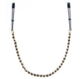 BLACK TWEEZER NIPPLE CLAMPS W/ BEADED CHAIN