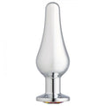 Cloud 9 Gems Silver Chromed Tall Anal Plug Small