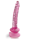Icicles No. 86 - Glass Suction Cup Dildo - Pink