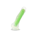 Neo Elite Glow In The Dark Viper 7.5 In Silicone Dual Density Dildo W/ Balls Neon Green
